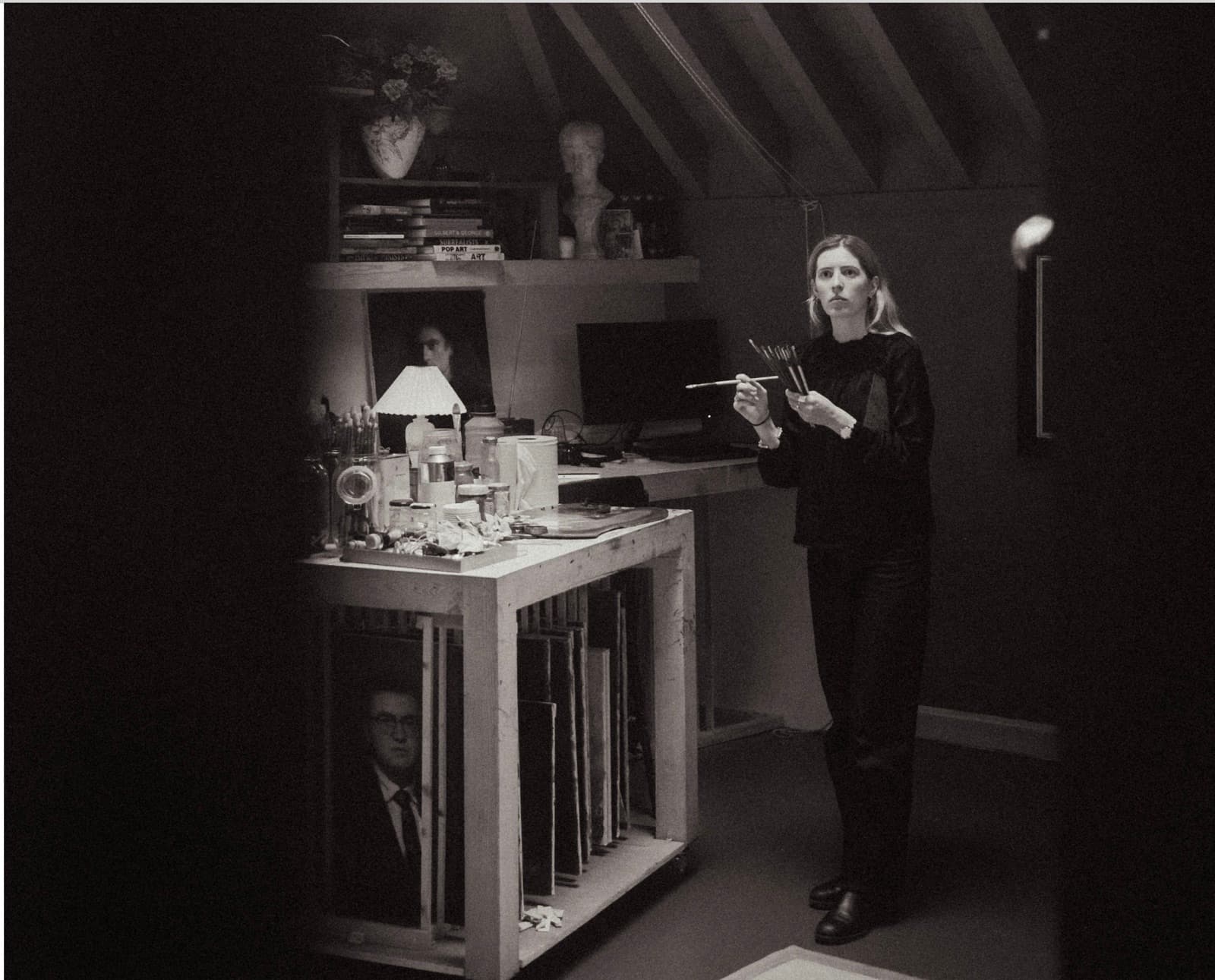 Emily at work in her London studio